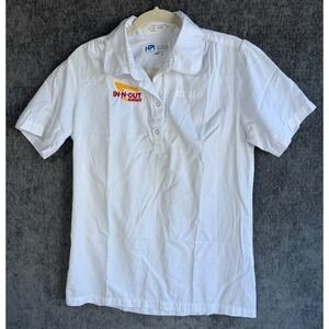 Womens Sz Medium In-N-Out Burger Shirt White HPI Workwear Cook Chef